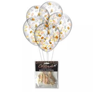 🦋B2G1🦋Glitterati B@@BIE Party 11" Confetti Filled Balloons 5PK - Bachelor/ette